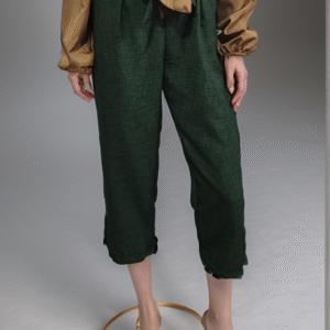 Calça Pantacourt Feminina Linho Laço