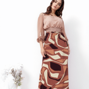 Saia Envelope Estampada Beige Rous