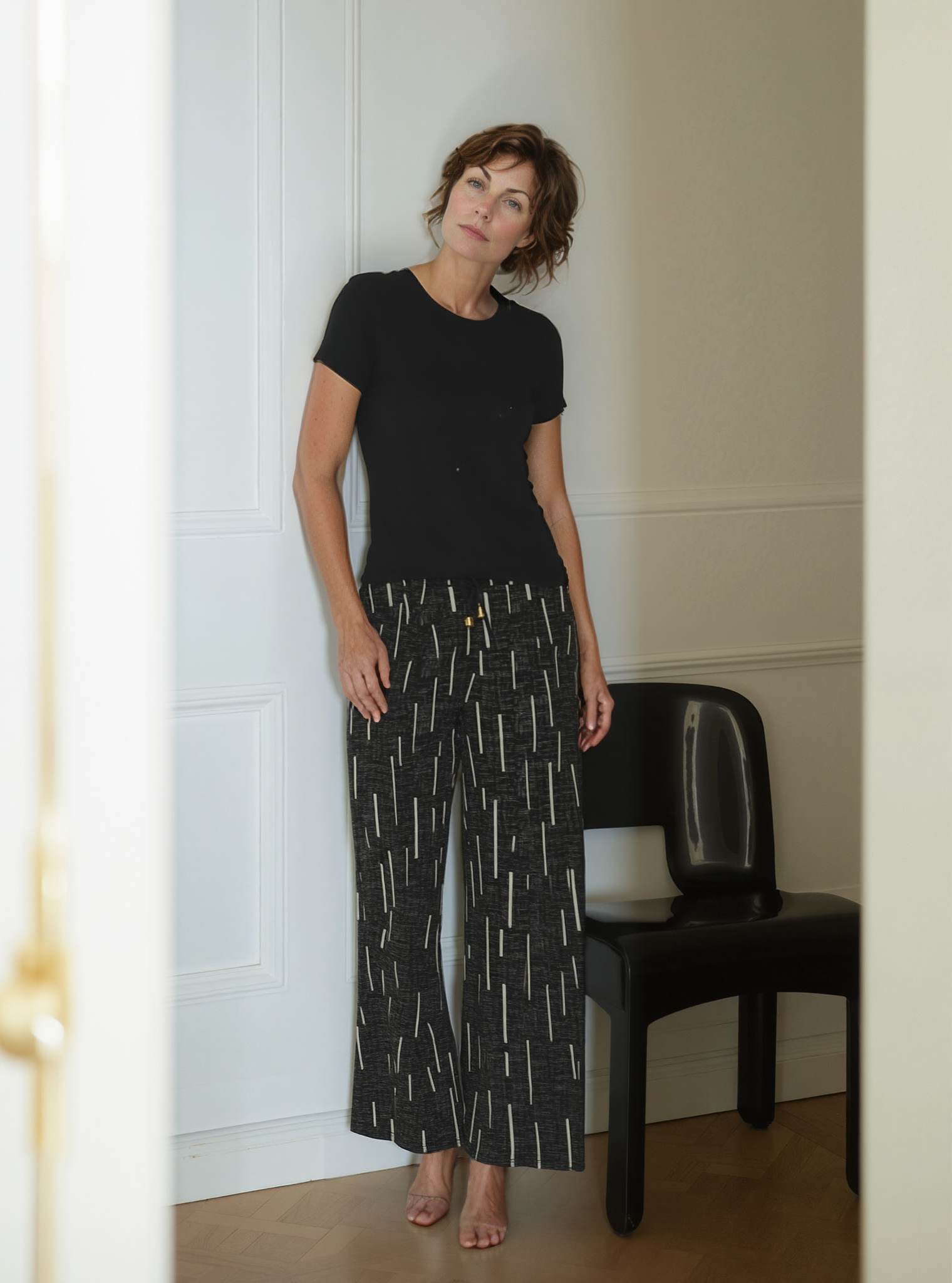 Calça Feminina Estampada Pantalona Rous
