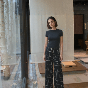 Calça Feminina Estampada Pantalona Rous